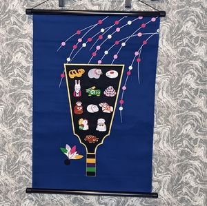 NIB Vintage Japanese Hanging Art Scroll Chinese Zodiac